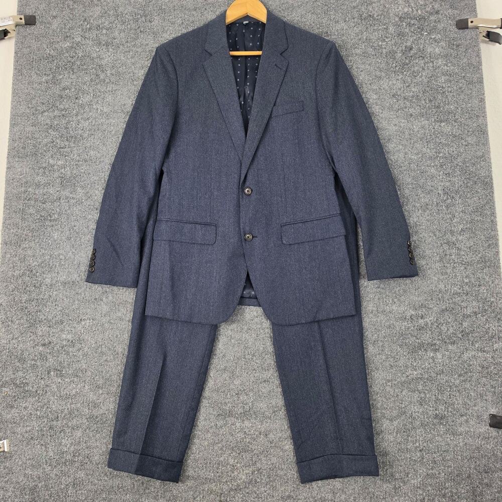 Bonobos Suit Mens 38R Marzotto Blue Wool Stretch 34x29 Standard 2 Piece Business